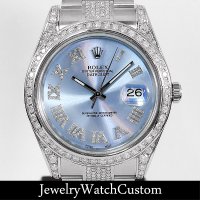 ROLEX | ロレックス デイトジャスト2 アイスブルー 116300 パヴェダイヤ