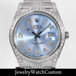 ROLEX | ロレックス デイトジャスト2 アイスブルー 116300 パヴェダイヤ