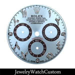 ロレックス デイトナ Cal.4130用 アラビア アイスブルー ダイヤンモンド 文字盤