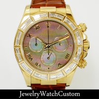 ROLEX ロレックス デイトナ 116518NR アフターダイヤ バゲットダイヤ 18KYG ベゼル