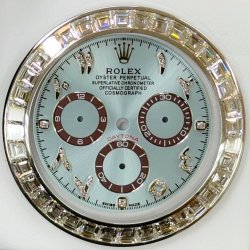 ロレックス アフターダイヤベゼル  バゲットダイヤ アイスブルー 文字盤 カスタム いたします！