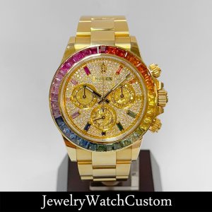 ロレックス コスモグラフデイトナ 116528 アフターダイヤ レインボーベゼル 文字盤 製作