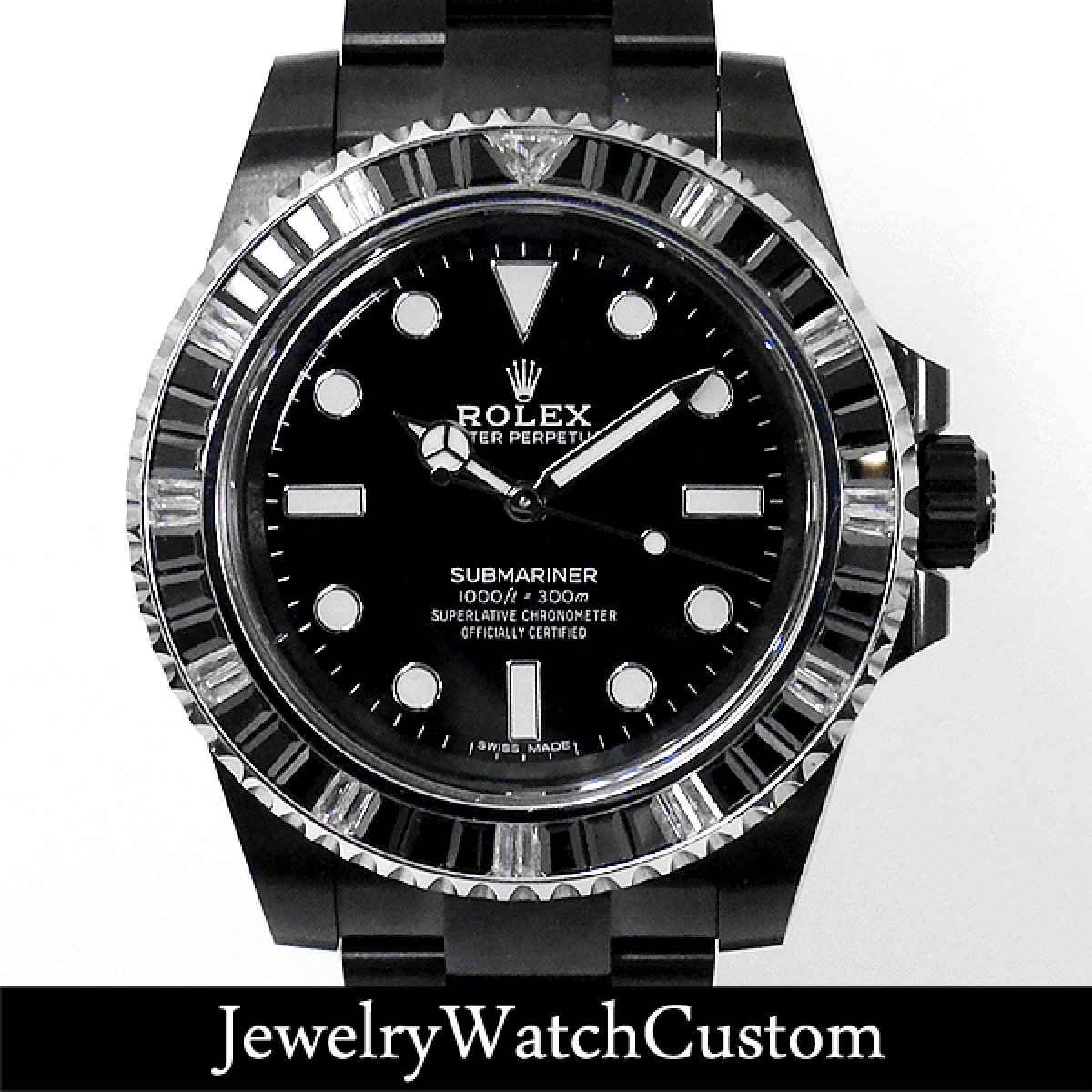 画像1: ROLEX ロレックス サブマリーナ ノンデイト バゲットダイヤベゼル PVDコーティング