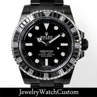 ROLEX ロレックス サブマリーナ ノンデイト バゲットダイヤベゼル PVDコーティング