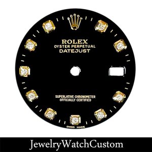 ロレックス デイトジャスト 36 16233（Cal.3135）用 ブラック 10PD 文字盤