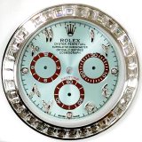 ロレックスデイトナ アフターダイヤ バゲットダイヤベゼル & アイスブルー アラビア文字盤 ダイヤモンド 製作完了！