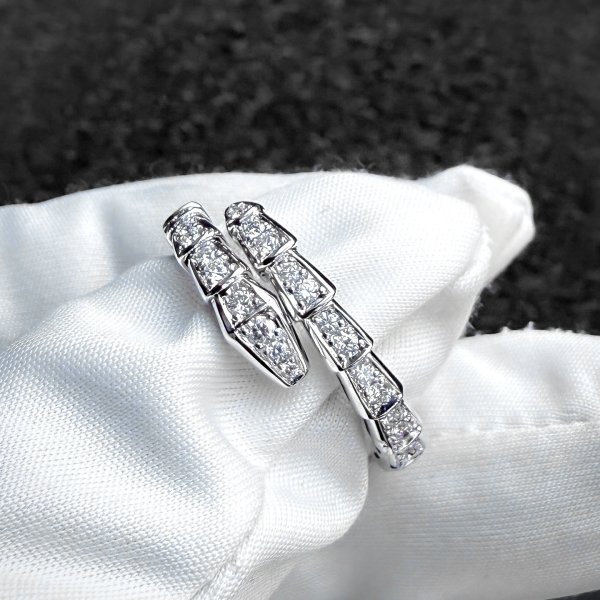 画像4: BVLGARI ブルガリ 18KWG セルペンティ ヴァイパー リング アフターダイヤ