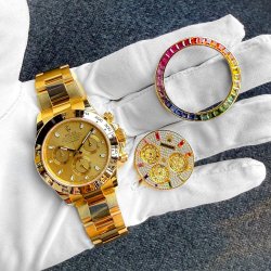 ロレックスデイトナアフターダイヤ レインボー仕様 116528 オーダーありがとうございます！