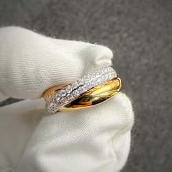 カルティエ トリニティリング アフターダイヤモンド パヴェ加工