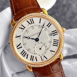 CARTIER ロンド ルイ カルティエ K18PG ダイヤモンド 40mm 新品 入荷