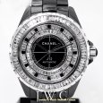 画像1: H2027仕様：シャネルＪ１２ フルバケットダイヤモンド 　ベゼル・文字盤 (1)