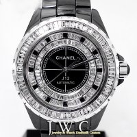 H2027仕様：シャネルＪ１２ フルバケットダイヤモンド 　ベゼル・文字盤