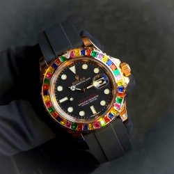 ロレックス ヨットマスター40 116655 アフターダイヤ レインボーベゼル