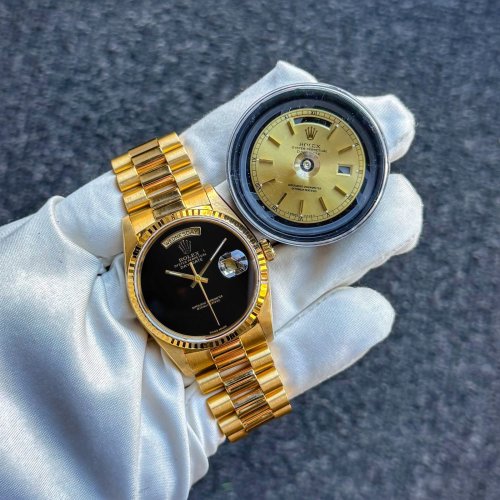 ロレックスデイデイト36 18238用 オニキス文字盤 製作オーダー 完成致しました！