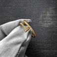 画像1: 【純正BOX】CARTIER カルティエ ジュストアンクル リング SM セミパヴェダイヤモンド YG 13号 (1)
