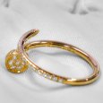 画像4: 【純正BOX】CARTIER カルティエ ジュストアンクル リング SM セミパヴェダイヤモンド YG 13号 (4)