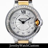 CARTIER バロンブルー 11Pダイヤ YGコンビ アフターダイヤ