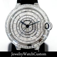 CARTIER | カルティエ バロンブルー 42mm フルバゲットダイヤ