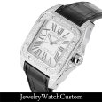 画像3: CARTIER サントス100 LM アフターダイヤパヴェ (3)