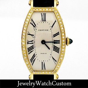 CARTIER トノー YG レディース アフターダイヤ