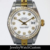 ROLEX デイトジャスト 10Pダイヤ YGコンビ アフターダイヤベゼル