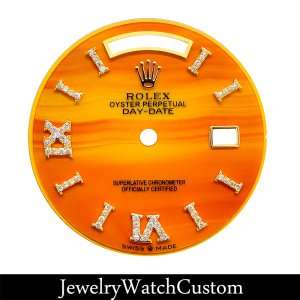 ロレックス デイデイト 36 18238 / 18038用 カーネリアン ダイヤインデックス 文字盤