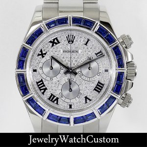 ROLEX ロレックス アフターダイヤ デイトナ バゲットサファイアベゼル