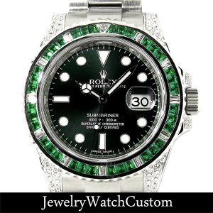 ROLEX サブマリーナ グリーン エメラルド アフターダイヤ