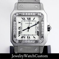 CARTIER サントスガルベ LM アフターダイヤベゼル