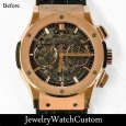 画像5: HUBLOT アエロフュージョン キングゴールド バフ加工 (5)