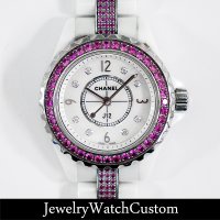 CHANEL J12 8P 33mm センターブレス アフターダイヤ