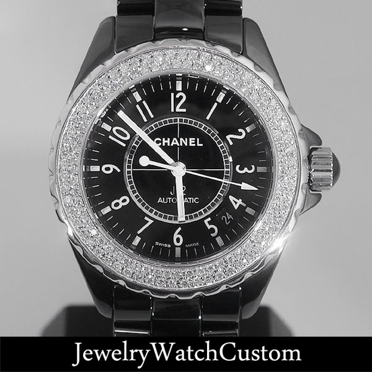 画像1: CHANEL J12 38mm H0685 アフターダイヤベゼル