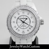 CHANEL J12 12Pダイヤ H1629 アフターダイヤベゼル