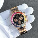 ロレックス デイトナ レインボー文字盤＋ベゼル＋ラグ アフターダイヤカスタム 完成致しました！