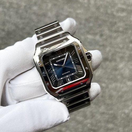 CARTIER カルティエ サントス LM ベゼル ブレスレット アフターダイヤ加工 完成 致しました！