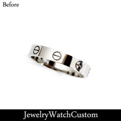 CARTIER LOVEリング WG アフターダイヤ パヴェ 加工 完成 致しました☆