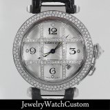 CARTIER パシャ グリッド ベゼル・リューズ アフターダイヤ 完成致しました！
