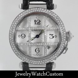 CARTIER パシャ グリッド ベゼル・リューズ アフターダイヤ 完成致しました！