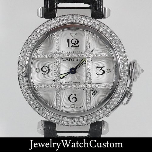 CARTIER パシャ グリッド ベゼル・リューズ アフターダイヤ 完成致しました！