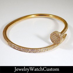 CARTIER ジュストアンクルブレスレット アフターダイヤカスタム完成致しました！