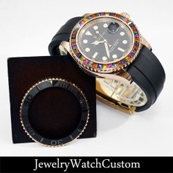 ROLEX ヨットマスター40 レインボーベゼル 製作・取付★