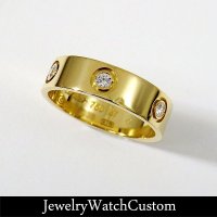 CARTIER LOVE リング YG フル アフターダイヤ