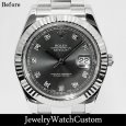 画像5: ROLEX ロレックス デイトジャスト41 アフターダイヤベゼル 製作 取付 (5)