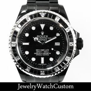 ROLEX ロレックス ディープシー バゲットダイヤベゼル製作 PVD加工