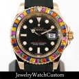 画像1: ROLEX ヨットマスター40 レインボーベゼル アフターダイヤ (1)