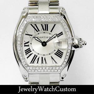 CARTIER カルティエ ロードスター アフターダイヤベゼル レディース