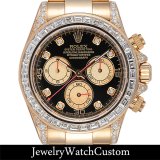 ROLEX デイトナK18YG バケット アフターダイヤ 加工です。