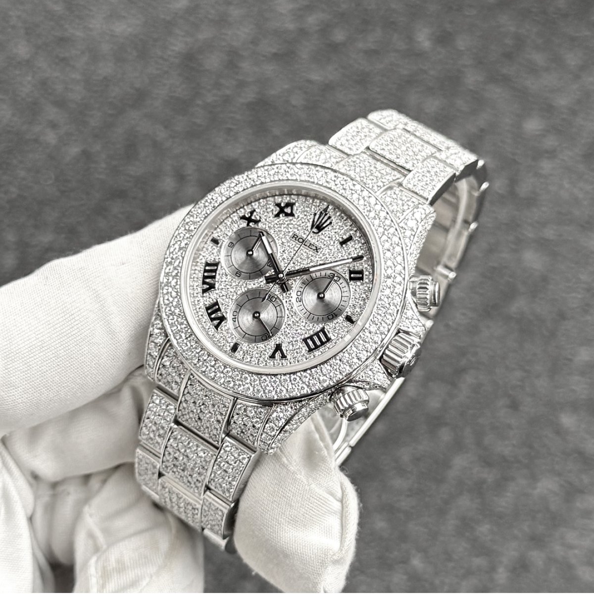 画像2: ROLEX ロレックス アフターダイヤ デイトナ Ref.16520 全面フルダイヤ