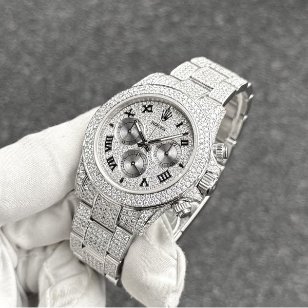 画像2: ROLEX ロレックス アフターダイヤ デイトナ Ref.16520 全面フルダイヤ