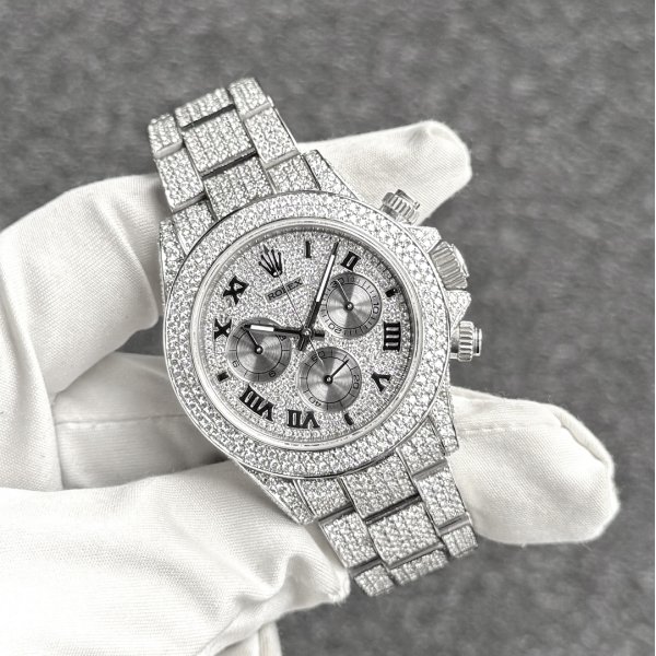 画像1: ROLEX ロレックス アフターダイヤ デイトナ Ref.16520 全面フルダイヤ